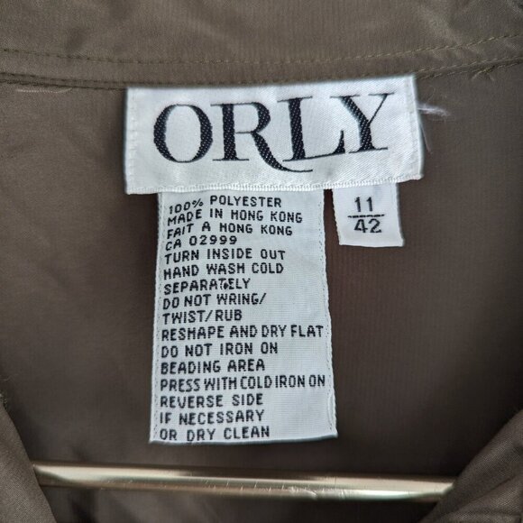 Vintage ORLY Embroidered Leopard with bejewelled eyes button down top - Picture 4 of 10